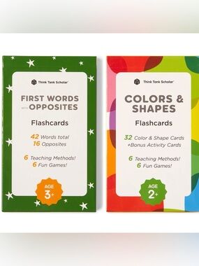 Think Tank Scholar Flashcard Set - Colors & Shapes + First Words Opposites